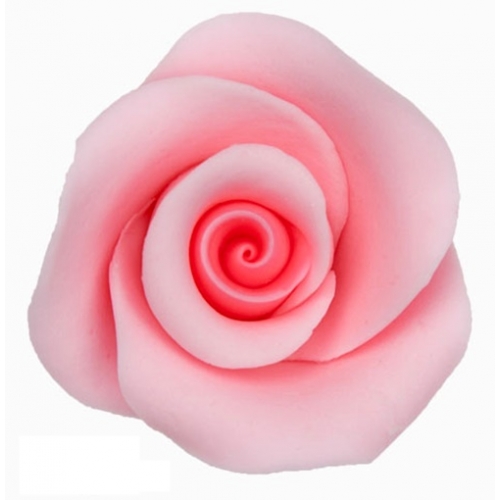 Róża cukrowa różowa mercedes do dekoracji tortu 1 sztuka